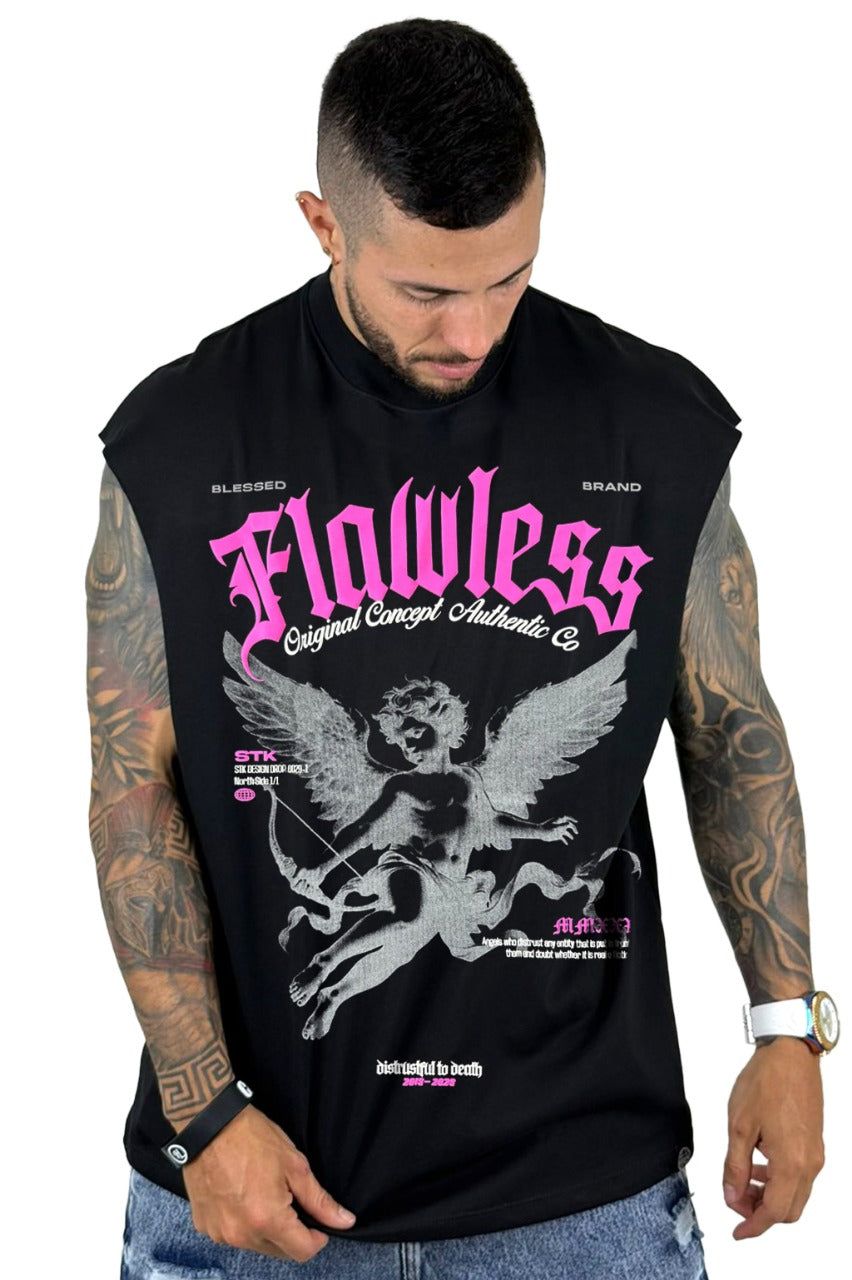 Camisilla Negra Flawless Alto Gramaje