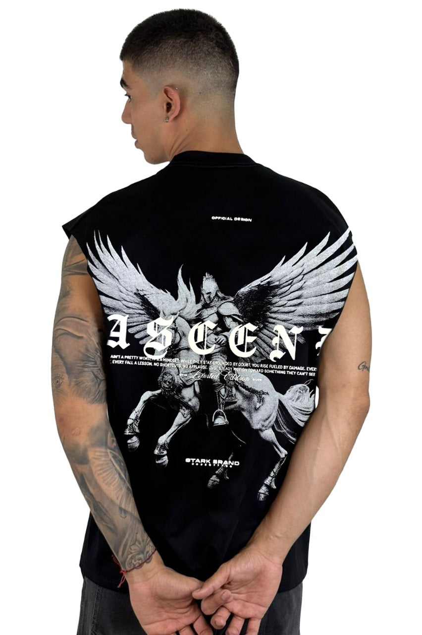 Camisilla Negra Ascend Alto Gramaje