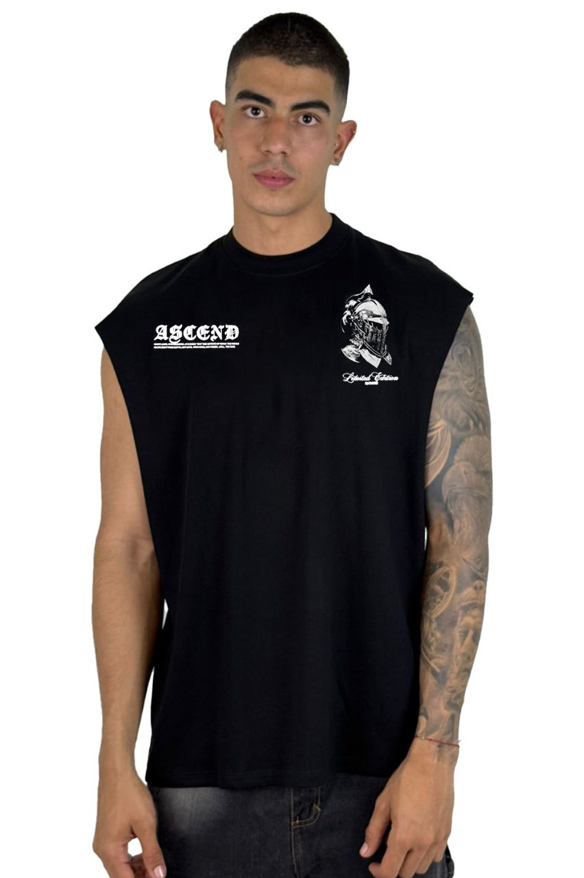 Camisilla Negra Ascend Alto Gramaje