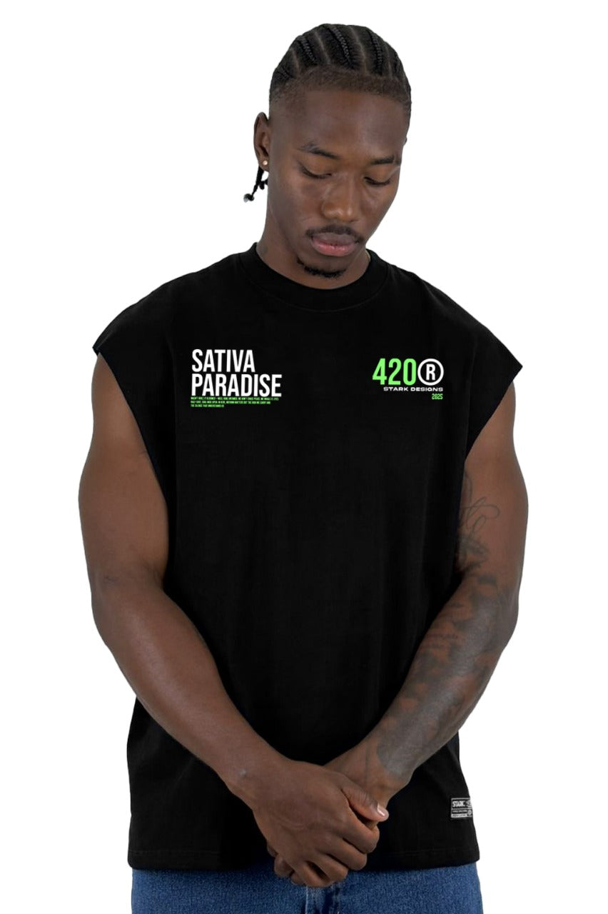 Camisilla Negra Sativa Paradise Alto Gramaje