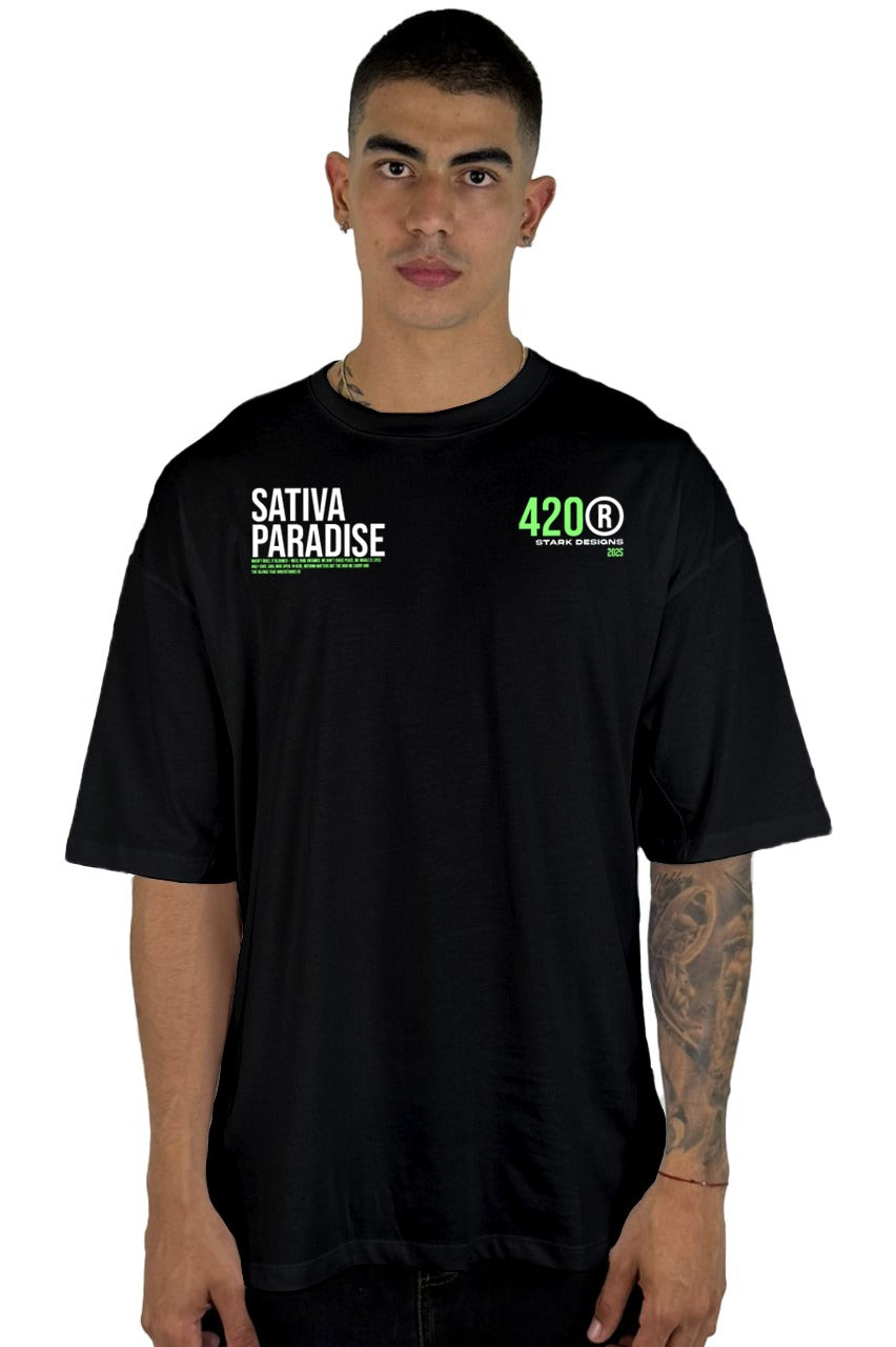 Oversize Negra Sativa Paradise Alto Gramaje