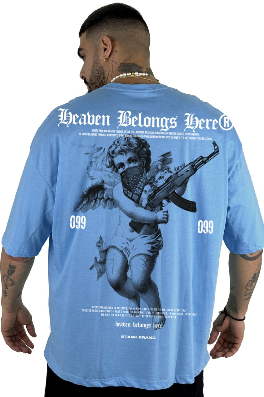 Oversize Azul Heaven Belongs Here Alto Gramaje