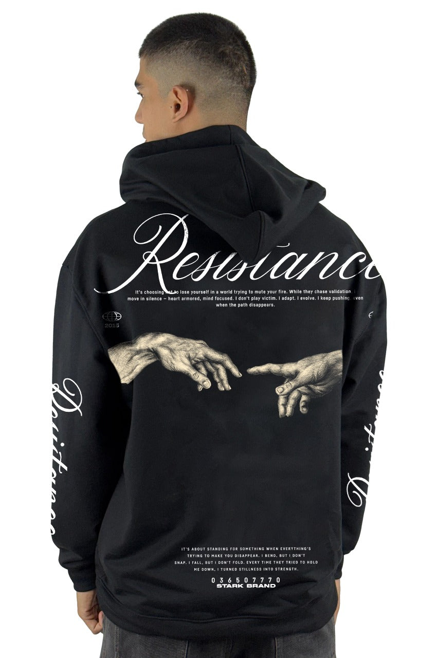 Buzo Capucha Negro Resistance