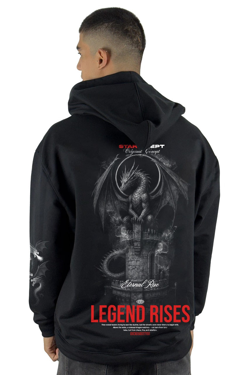 Buzo Capucha Negro Legend Rises
