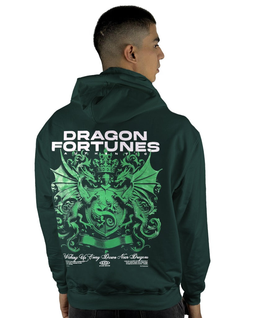 Buzo Capucha Verde Dragon Fortunes