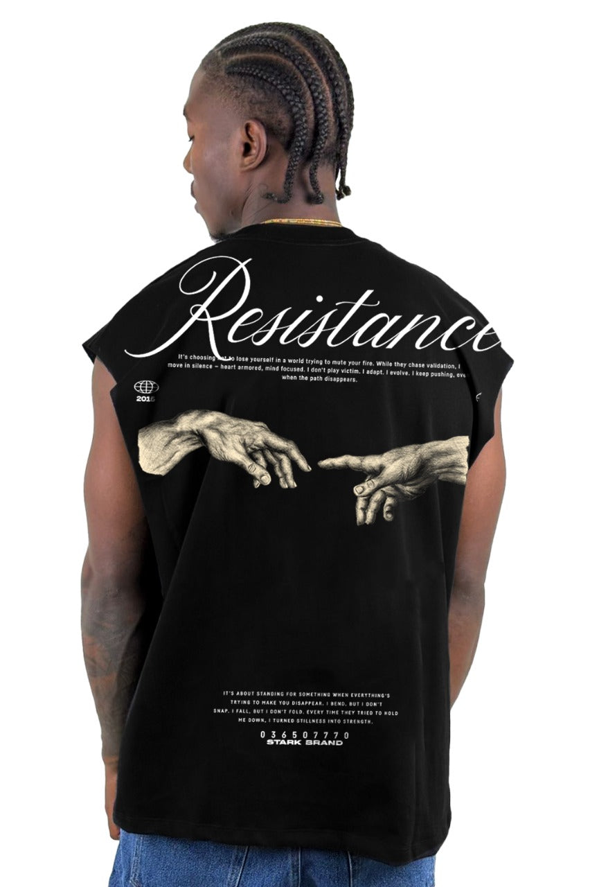 Camisilla Negra Resistance Alto Gramaje