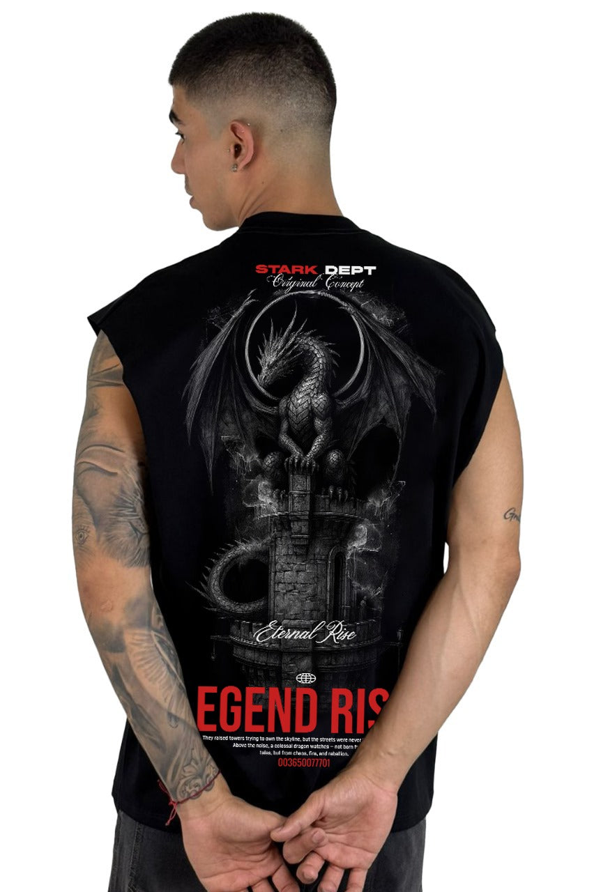 Camisilla Negra Legend Rises Alto Gramaje