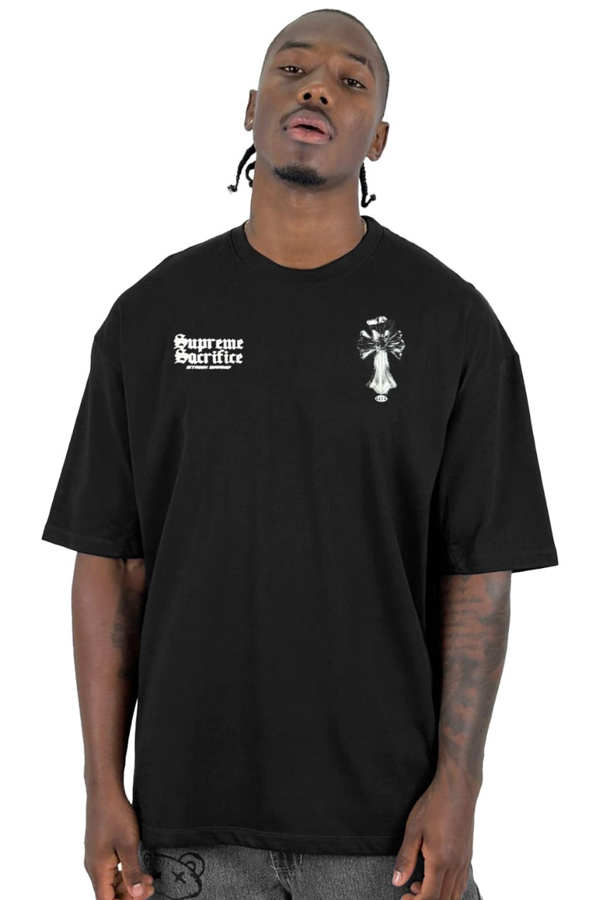 Oversize Negra Supreme Sacrifice Alto Gramaje