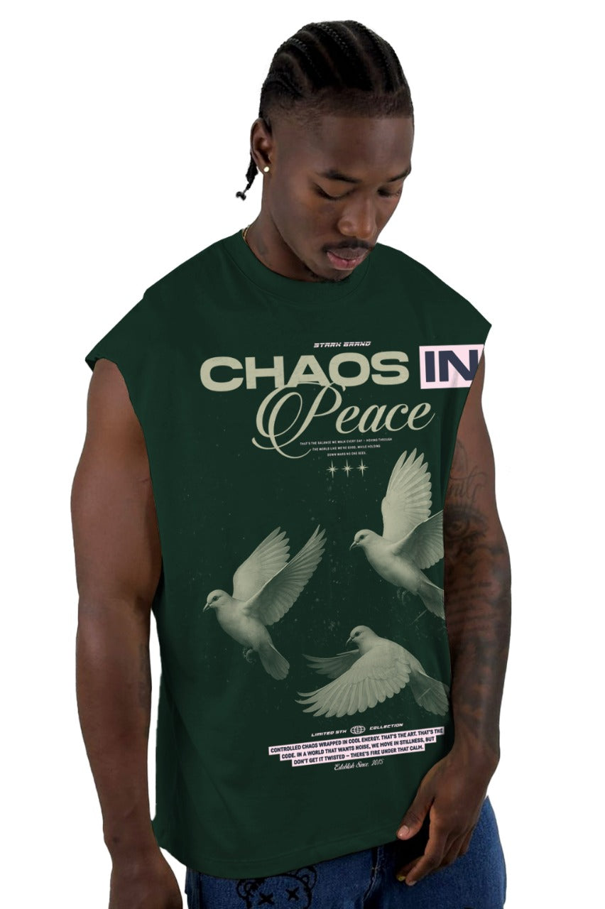 Camisilla Verde Chaos In Peace Alto Gramaje