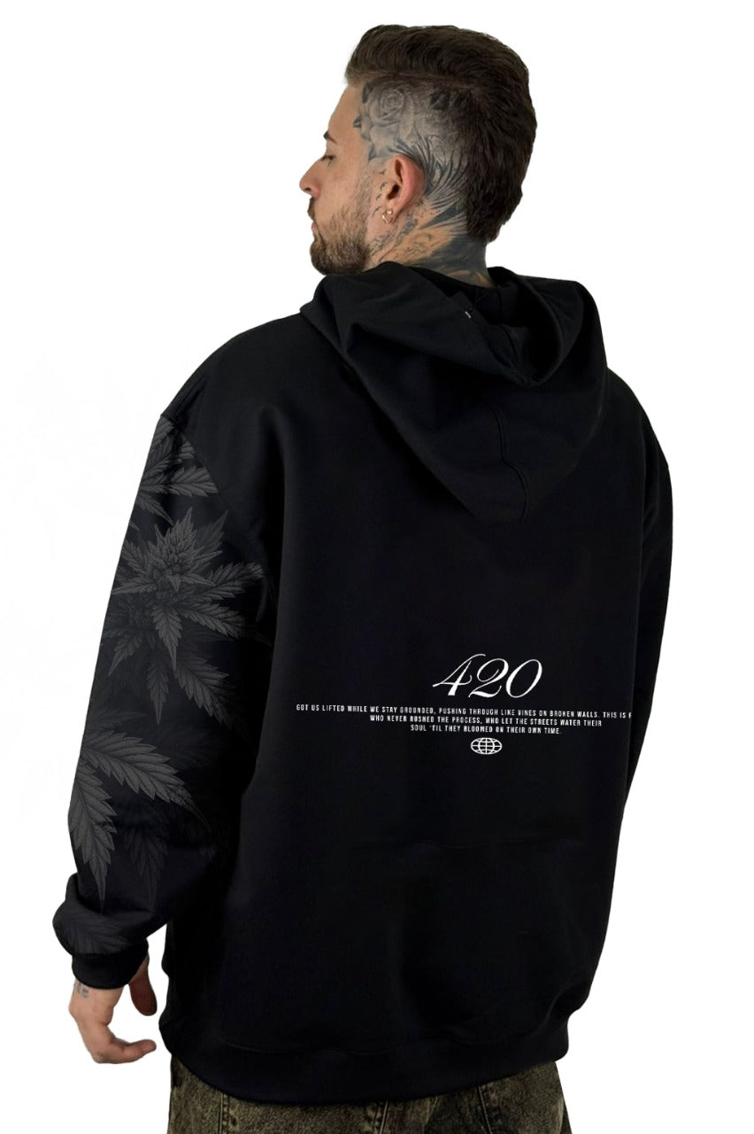 Buzo Capucha Negro Growth 420