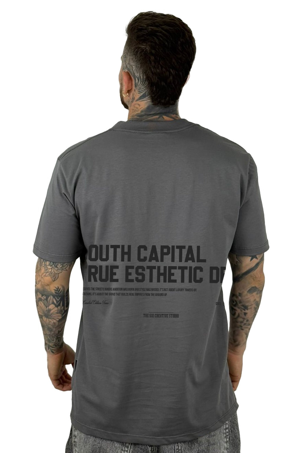 Camiseta Gris Oscuro South Capital Dept Alto Gramaje