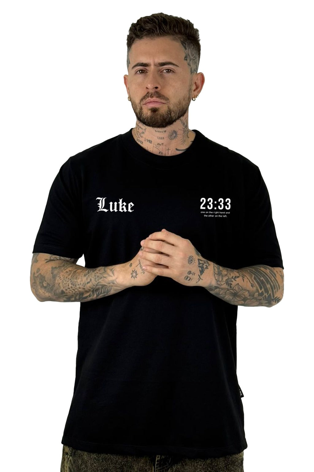 Camiseta Negra Crucified Alto Gramaje