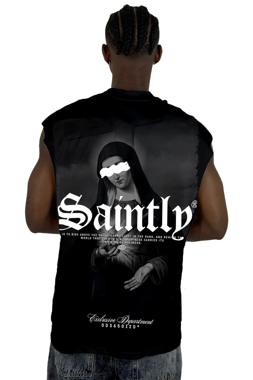 Camisilla Negra Saintly Alto Gramaje