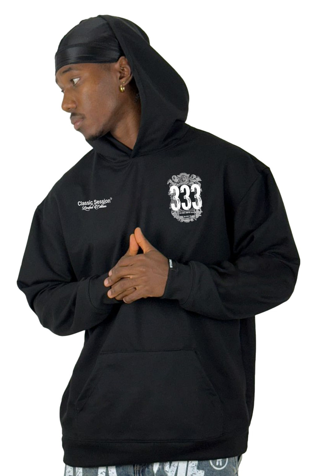 Buzo Capucha Negro Classics Sesion 333