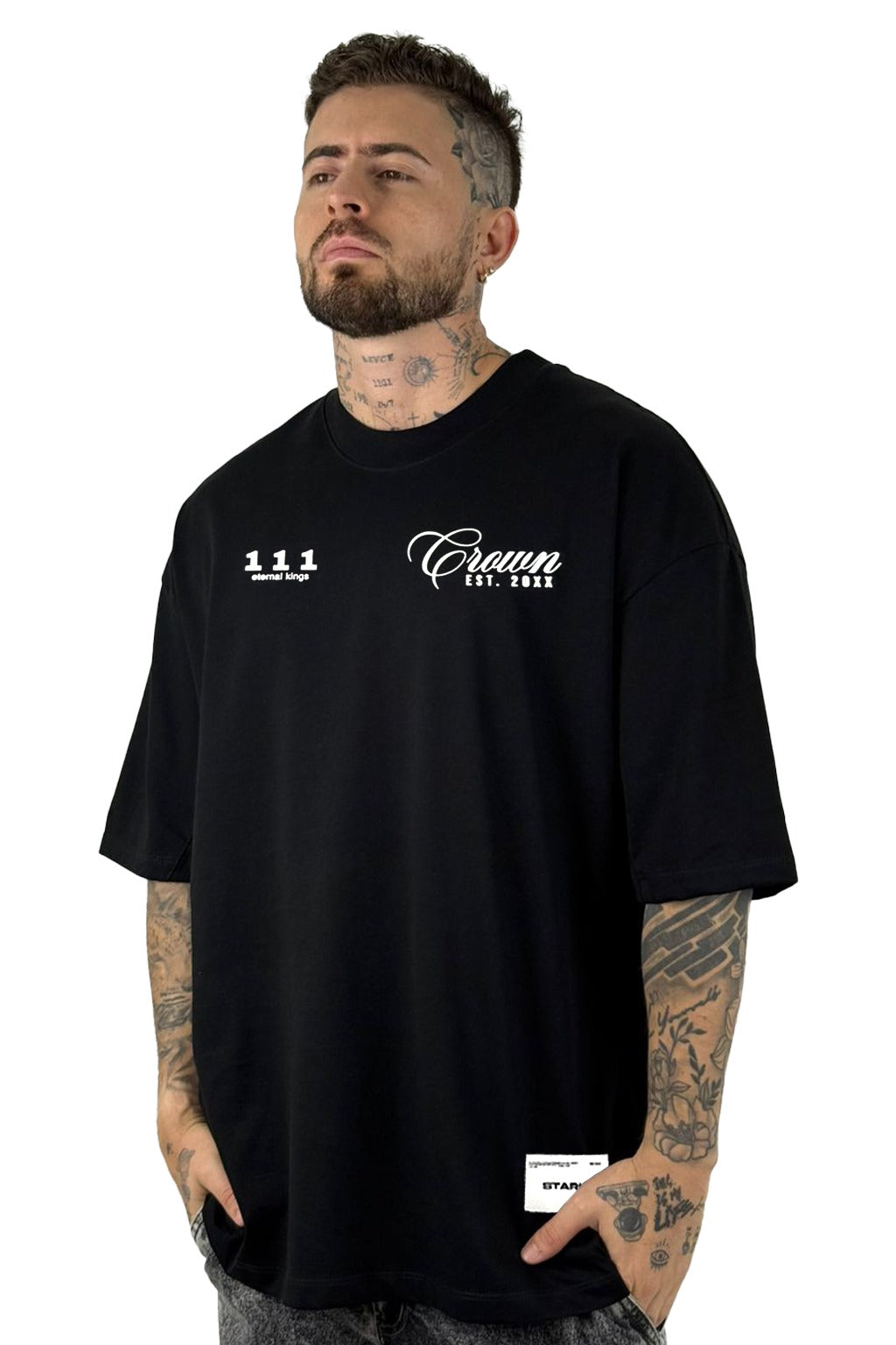 Oversize negra Crown Dynasty alto gramaje