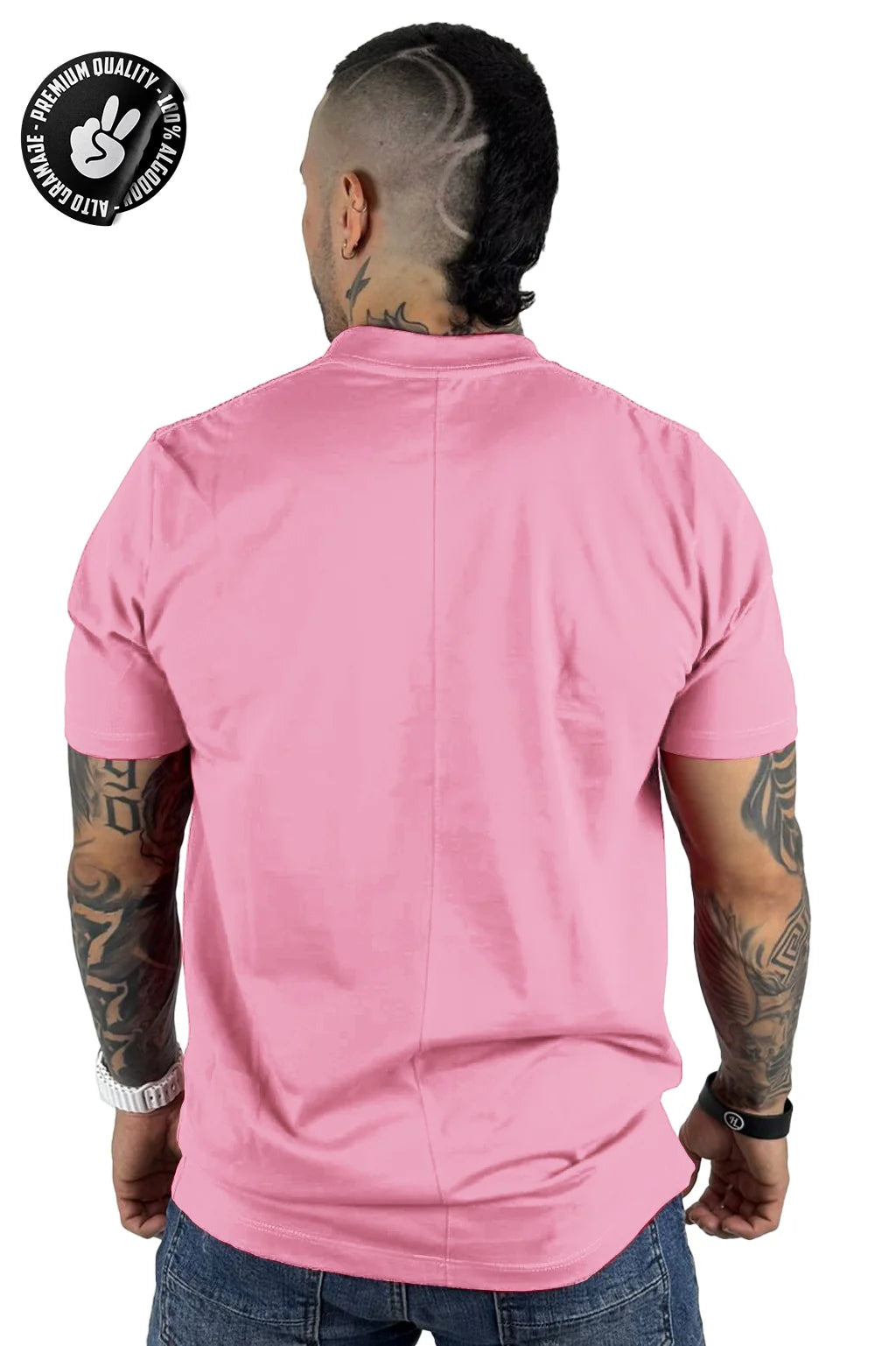 XM Camiseta básica Rosada Alto Gramaje