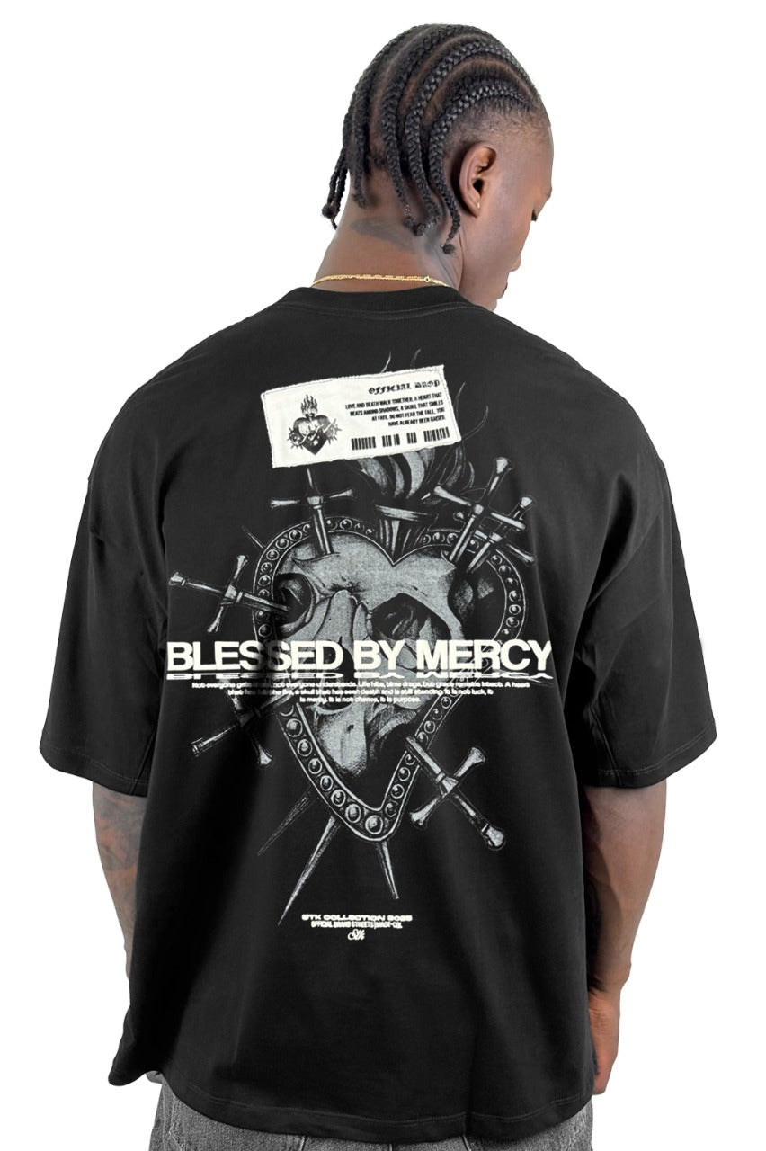 Oversize Negra Blessed Mercy Alto Gramaje