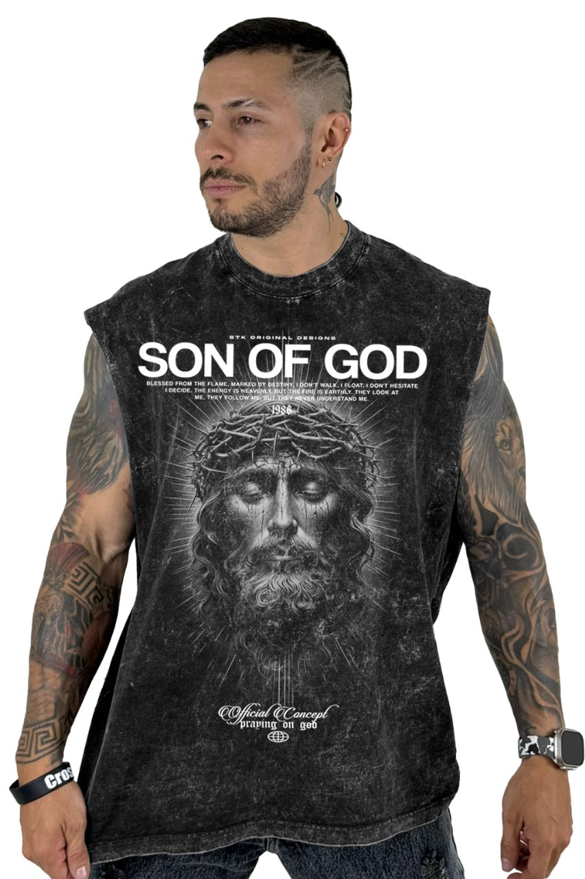 Camisilla Alto Gramaje sky Son Of God