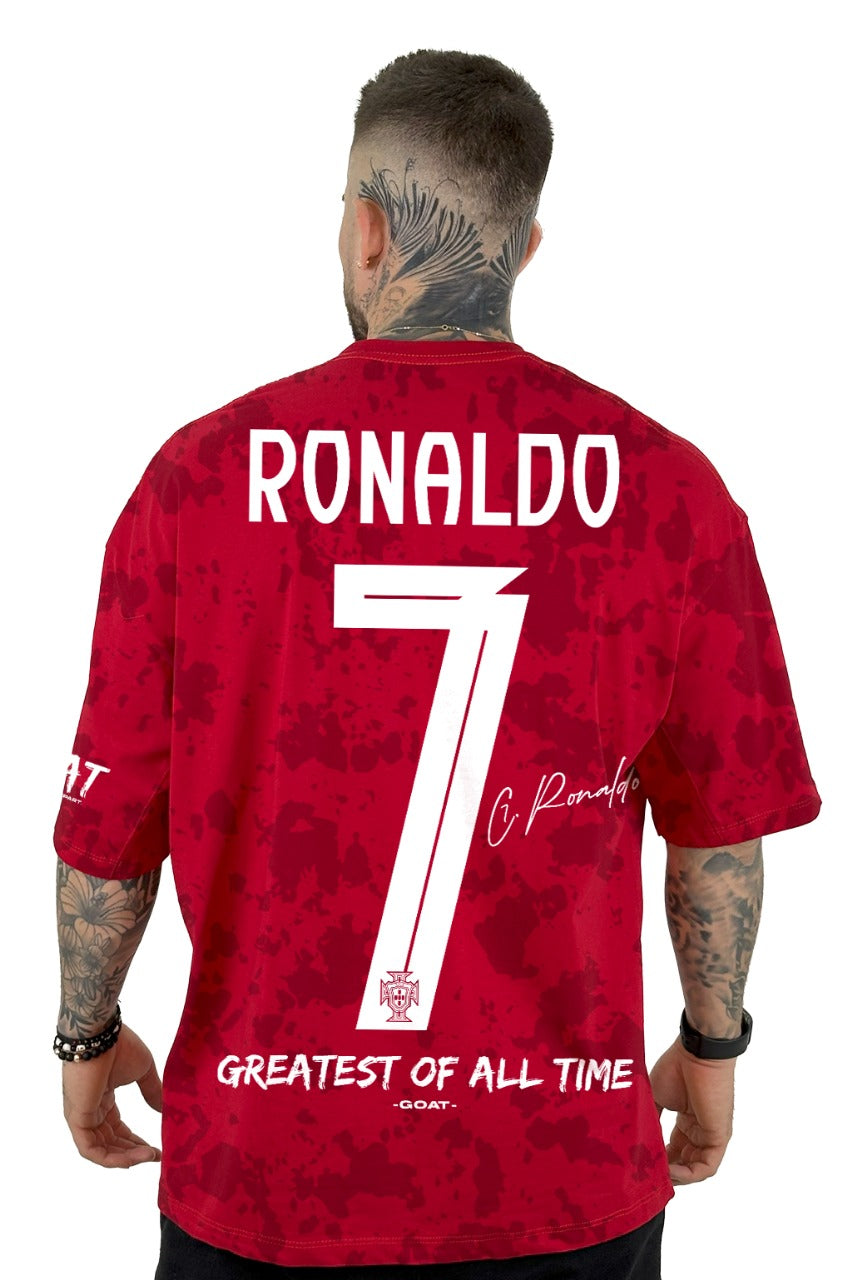 Oversize Roja Portugal Ronaldo 7 Alto Gramaje