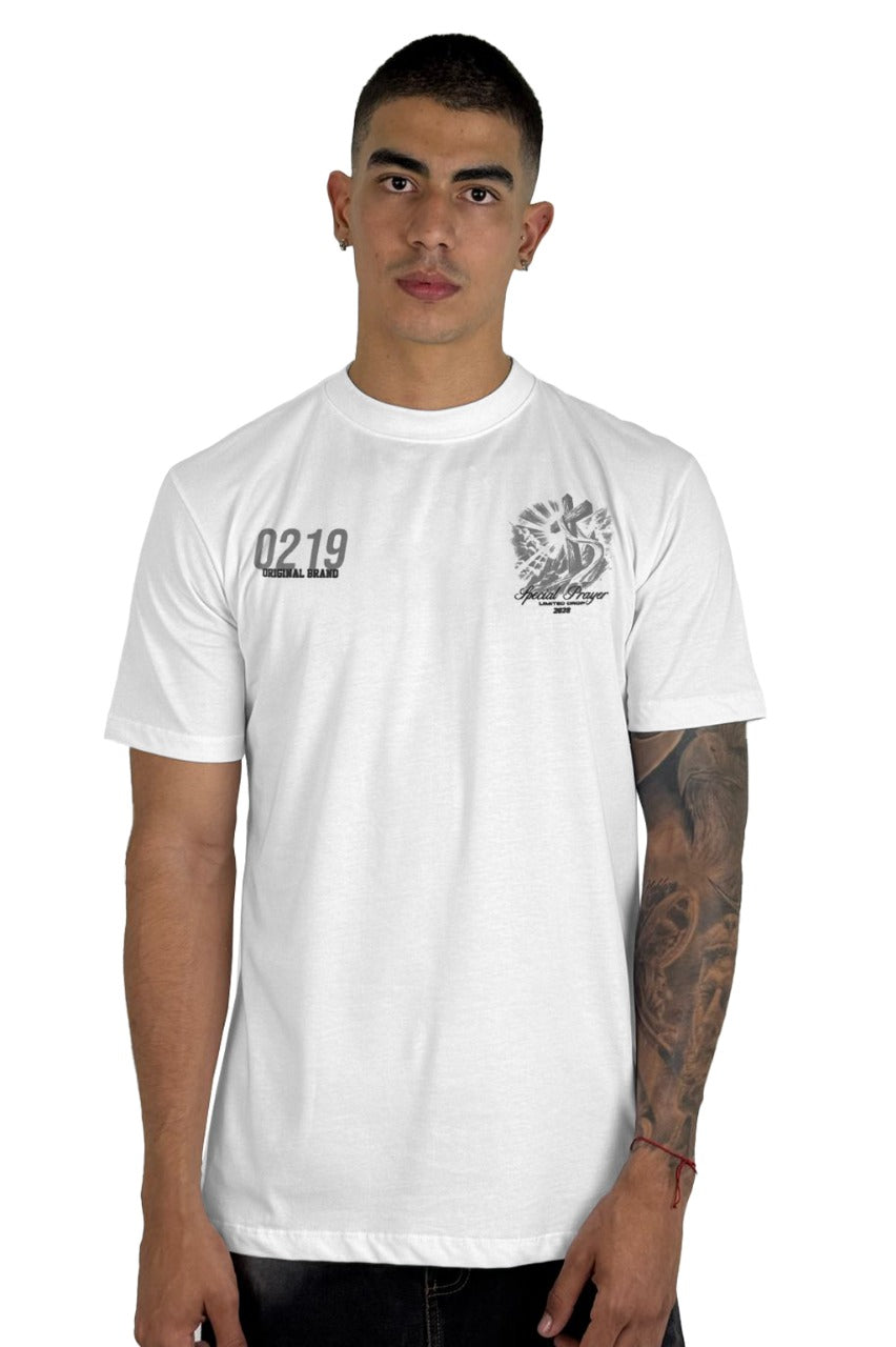 Camiseta Blanca Special Prayer Alto Gramaje