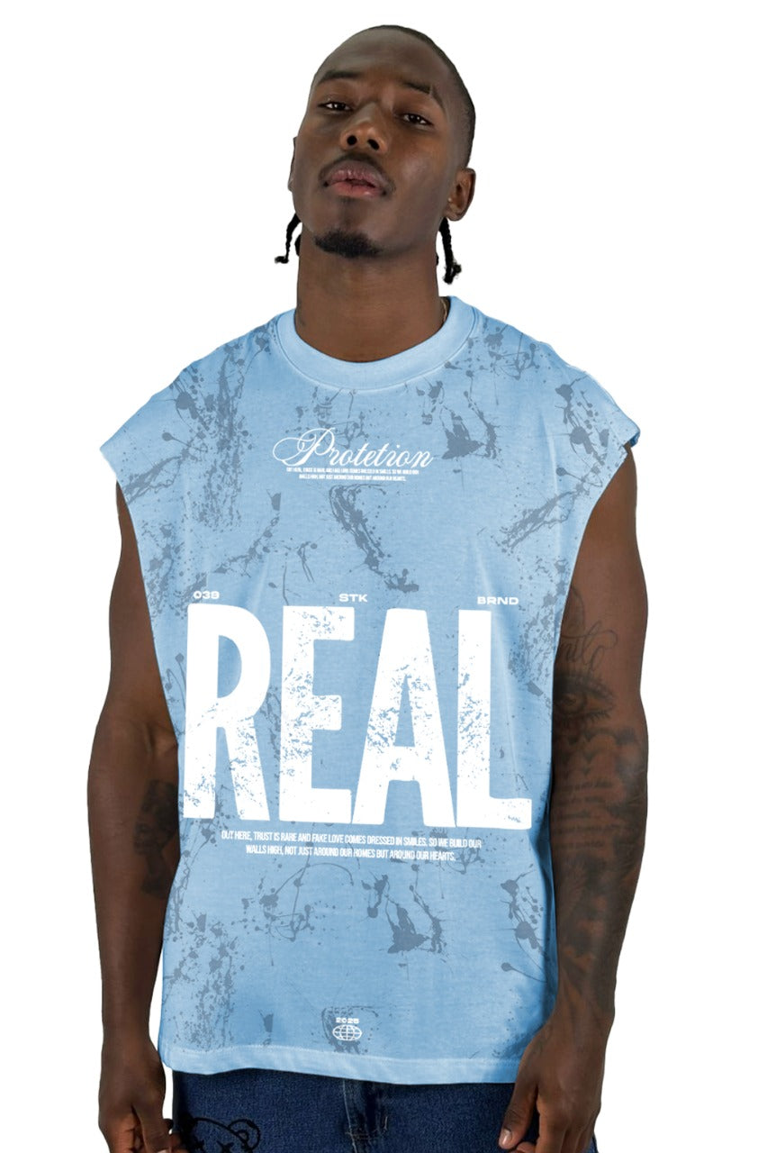 Camisilla Azul Real PRCTN Alto Gramaje