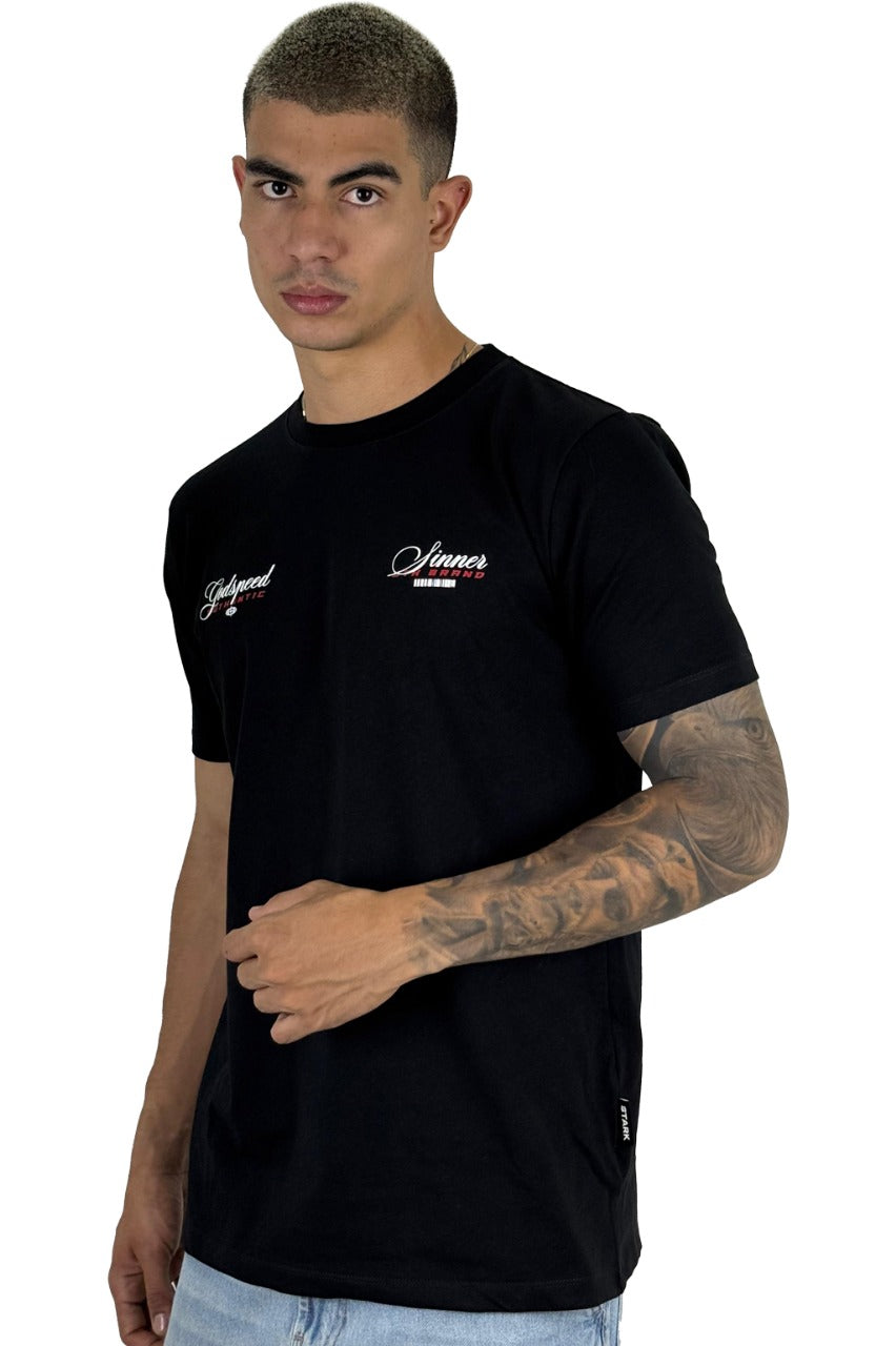 Camiseta Negra godspeed Sinner Alto Gramaje