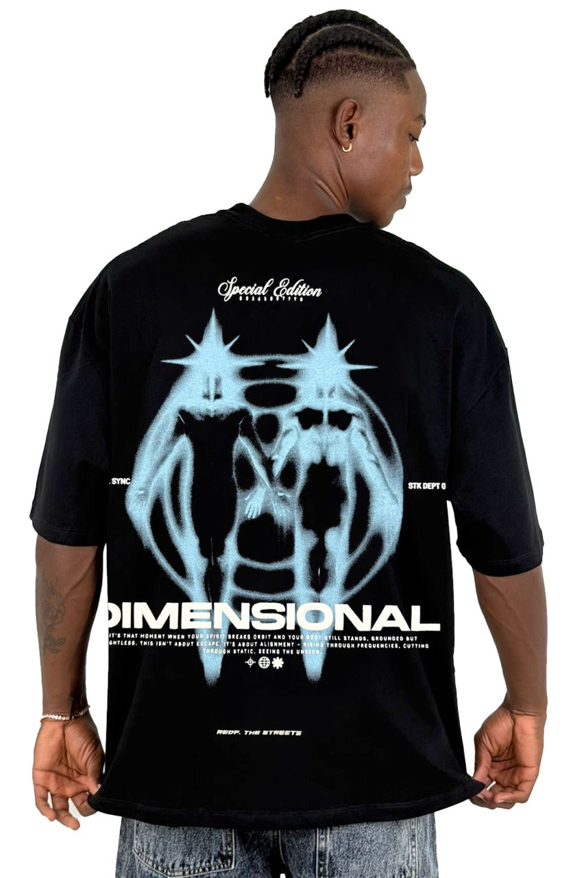 Oversize Negra Dimensional Alto Gramaje