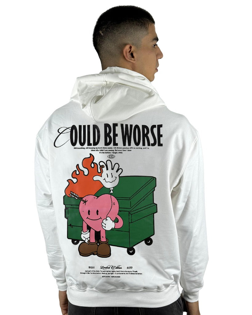 Buzo Capucha Blanco Ould Be Worse