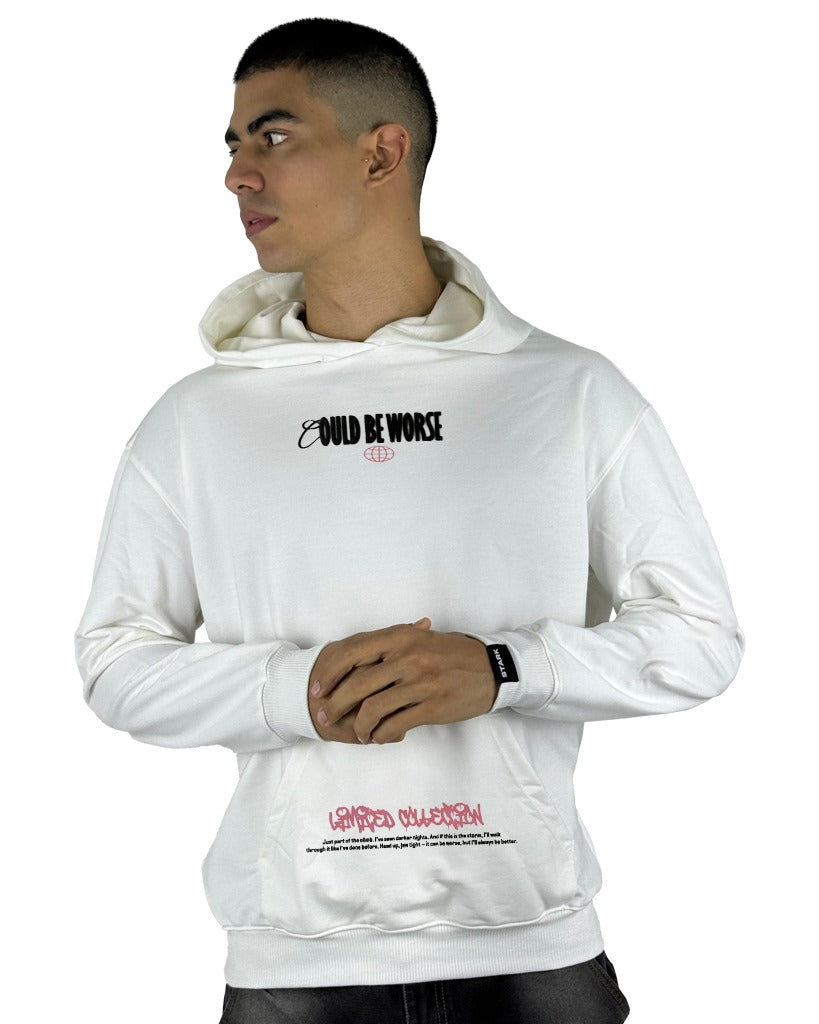 Buzo Capucha Blanco Ould Be Worse