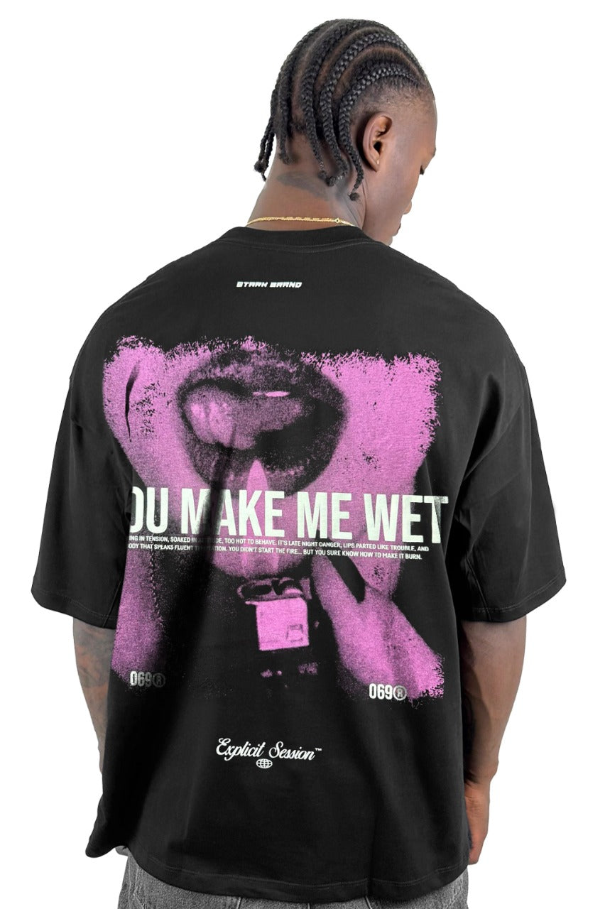 Oversize Negra You Make Me Alto Gramaje