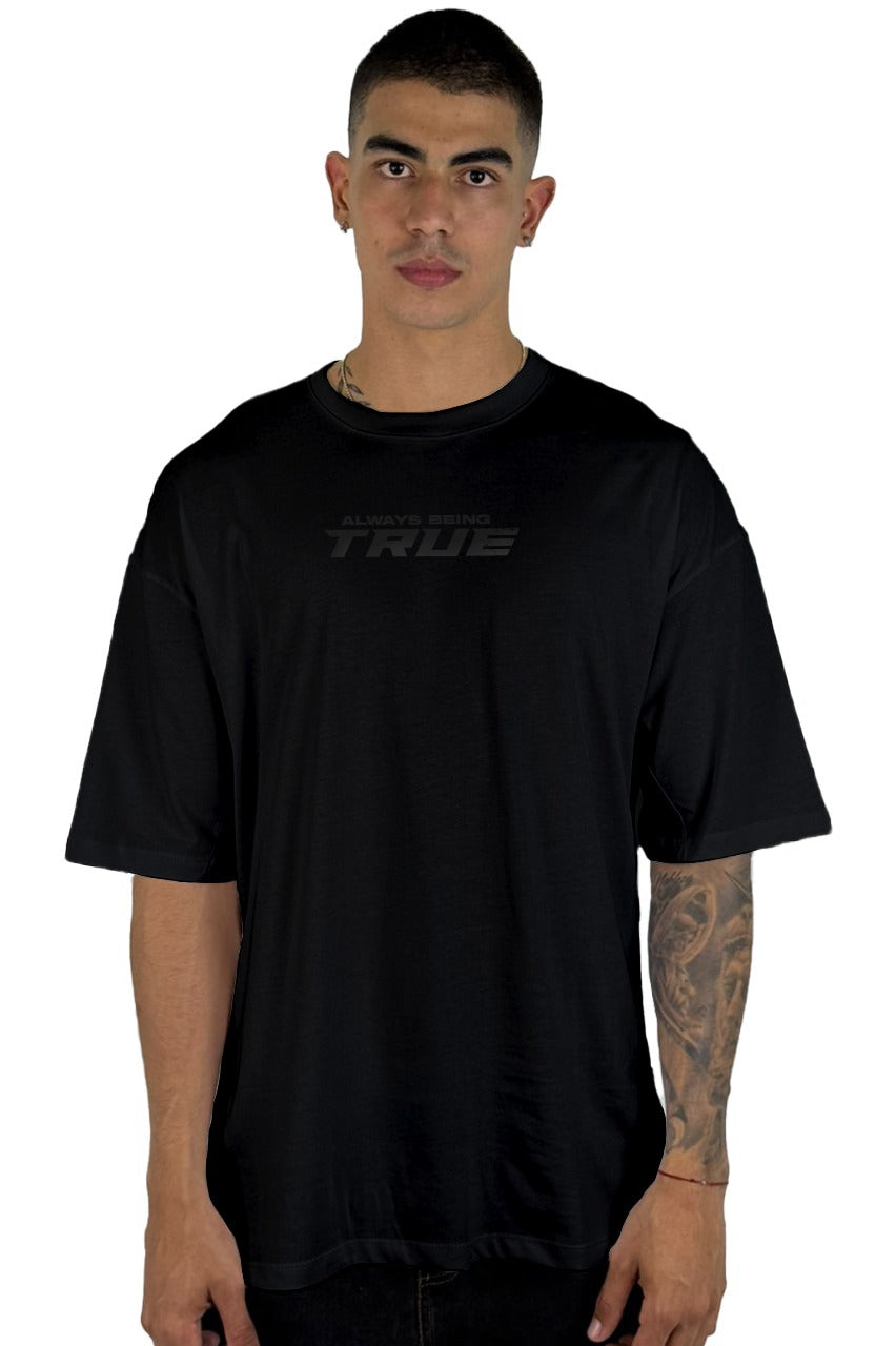 Oversize Negra Tono a tono True Alto Gramaje