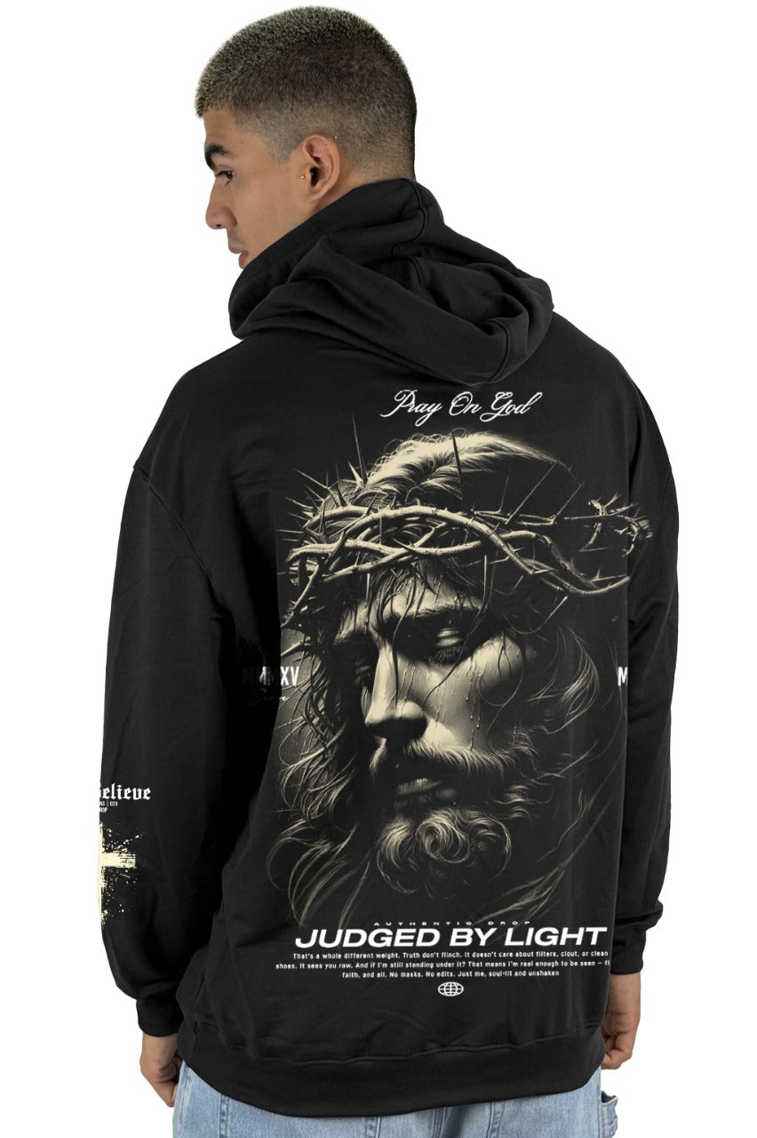 Buzo Capucha Negro Judged By Light