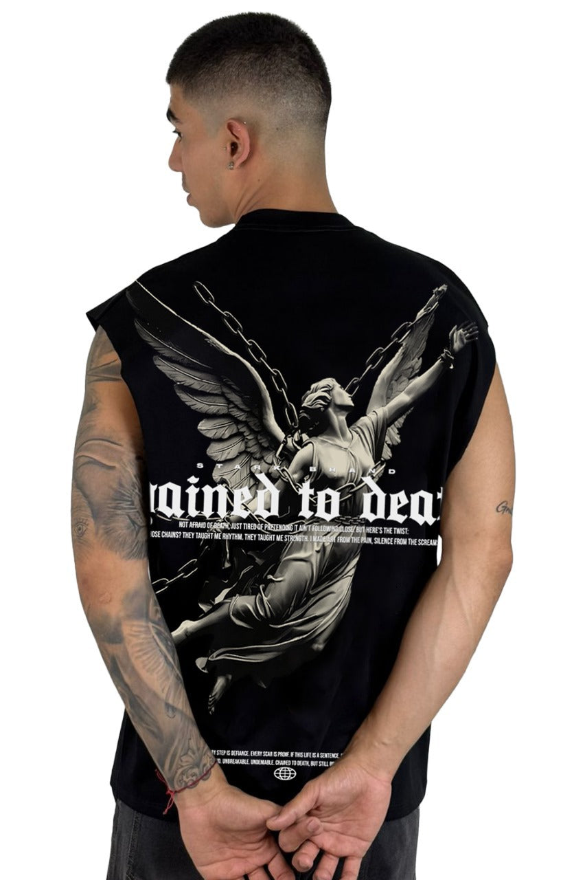 Camisilla Negra Chained To Death Alto Gramaje