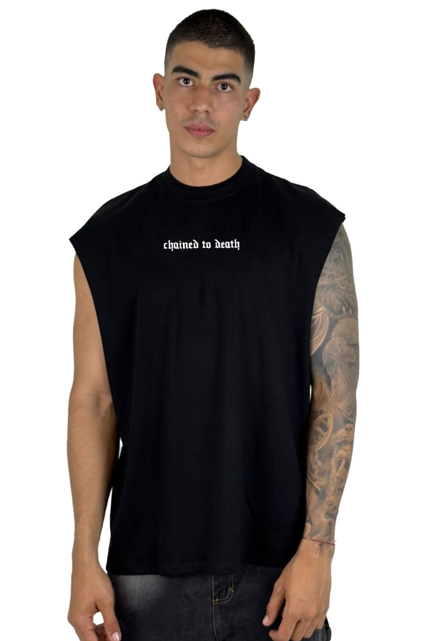Camisilla Negra Chained To Death Alto Gramaje