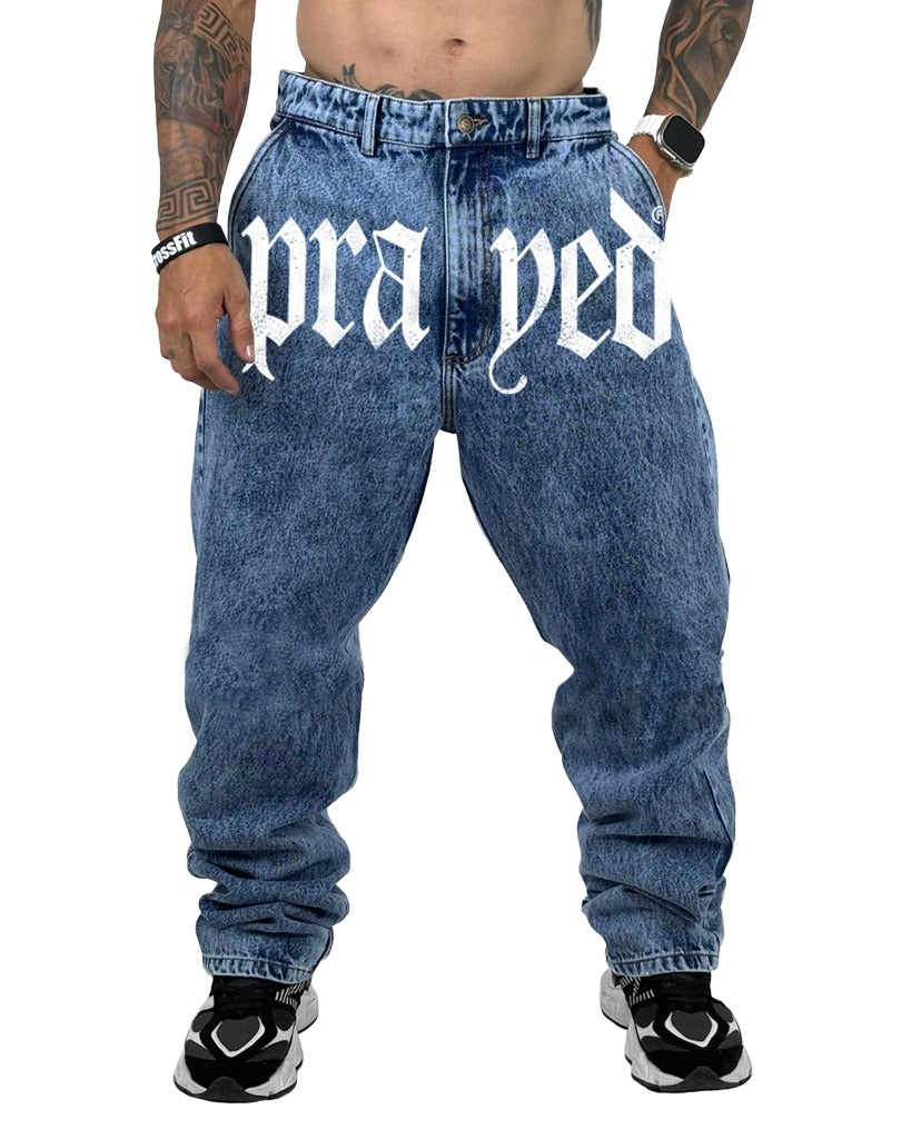 Jean Baggy Azul Clasico Stamp Pra Ded 1001
