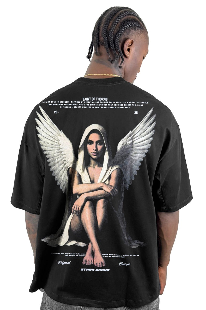 Oversize Negra Saint Of Thorns Alto Gramaje