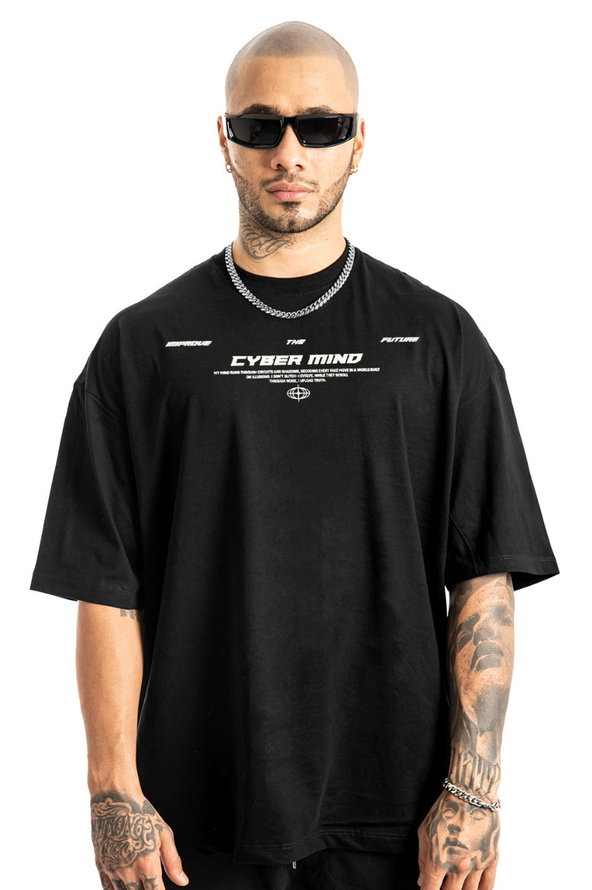 Oversize Negra Cyber Mind Alto Gramaje