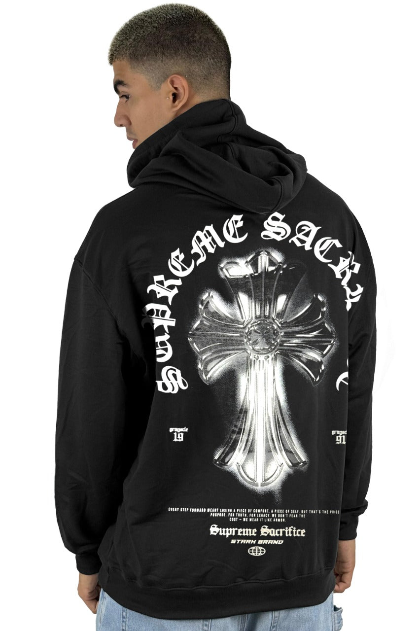 Buzo Capucha Negro Supreme Sacrifice