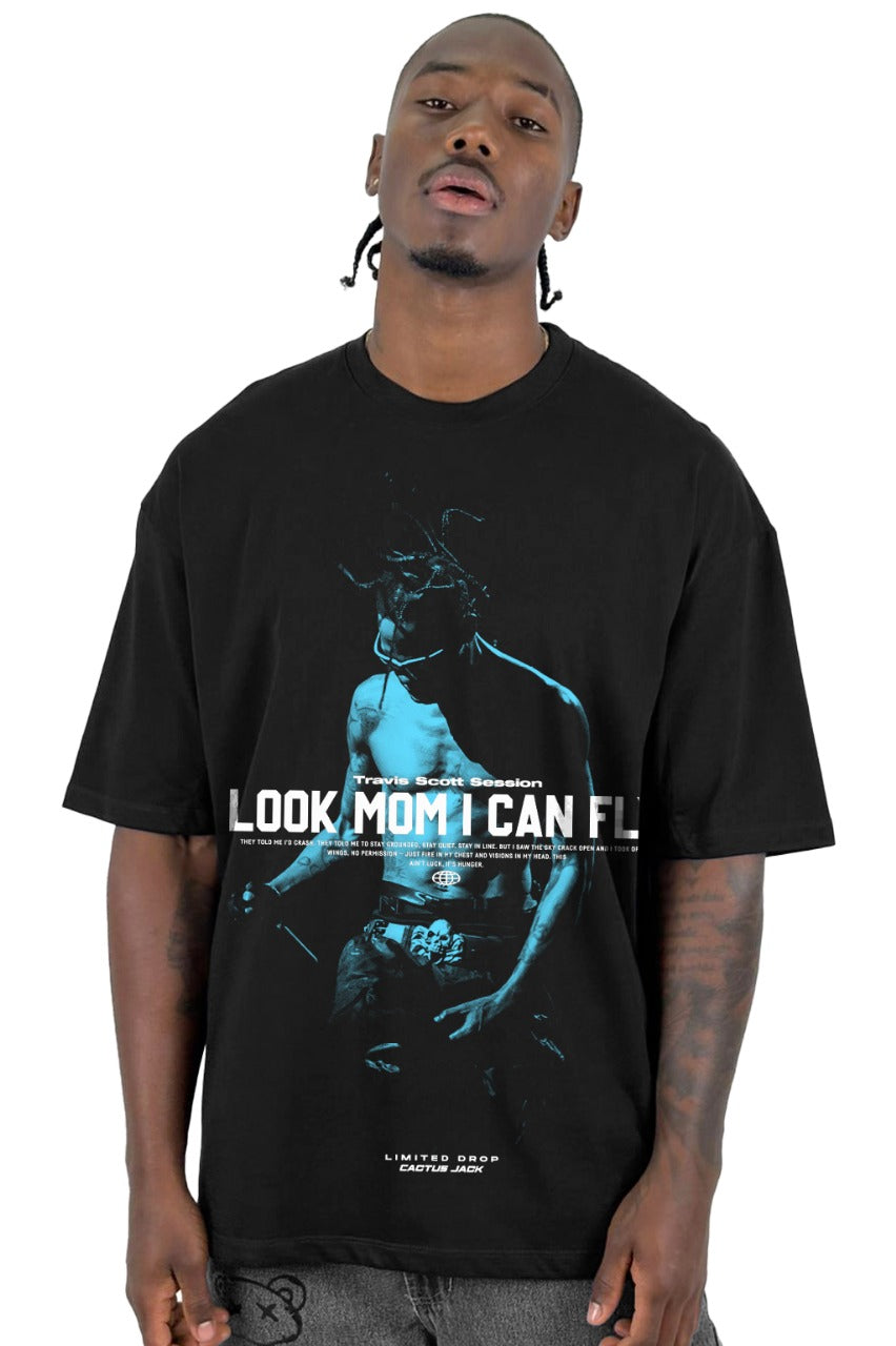 Oversize Negra Look Mom I Can Alto Gramaje