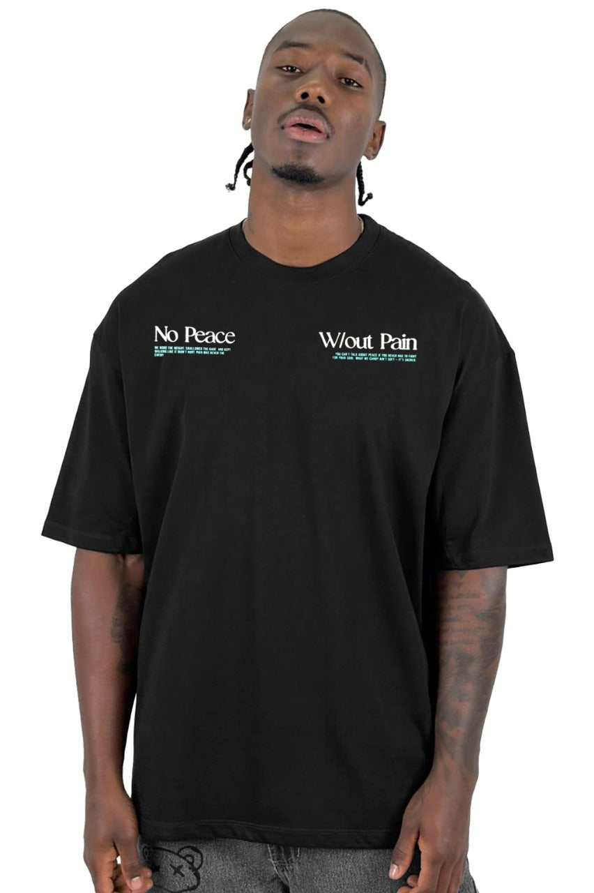 Oversize Negra No Peace Pain Alto Gramaje