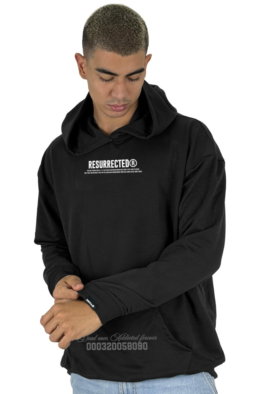 Buzo Capucha Negro Resurrected