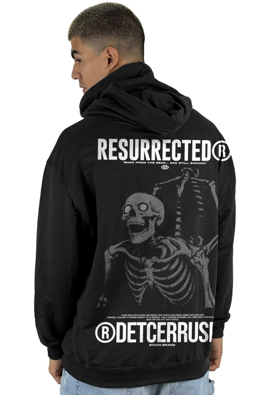 Buzo Capucha Negro Resurrected