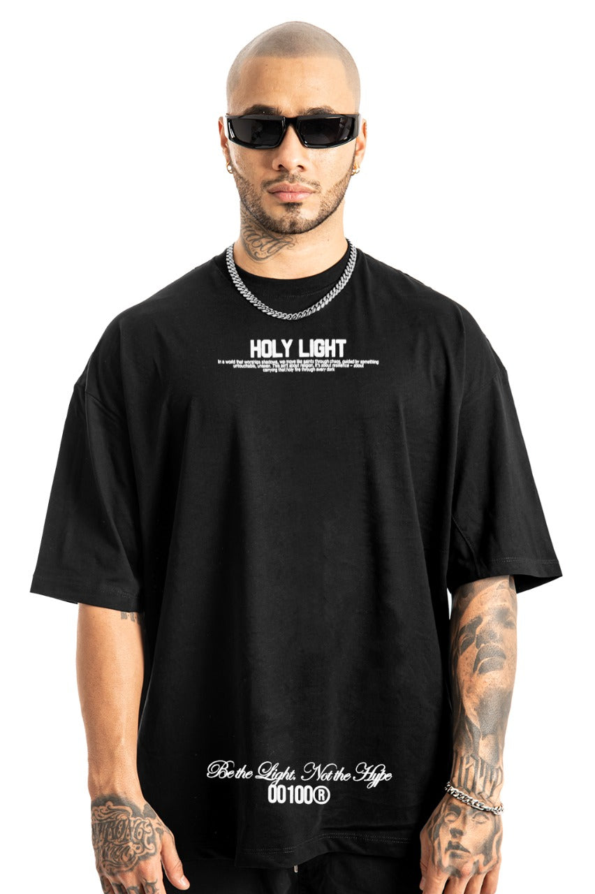 Oversize Negra Holy Light Alto Gramaje