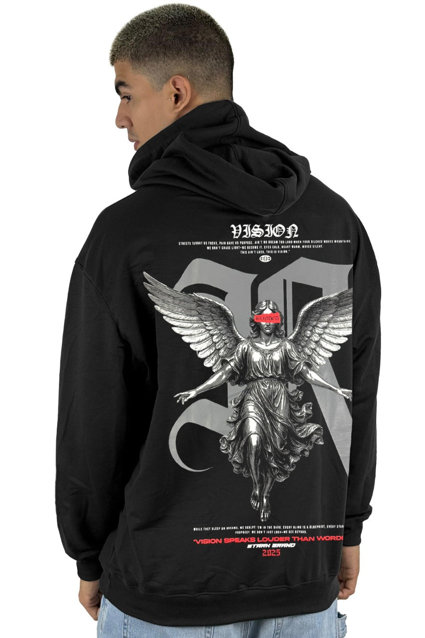 Buzo Capucha Negro Vision