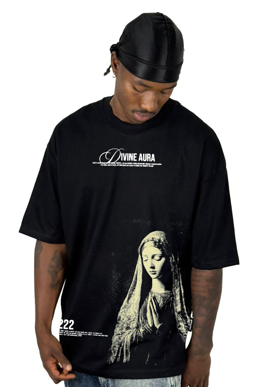 Oversize Negra Divine Aura Alto Gramaje