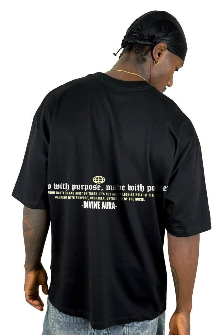 Oversize Negra Divine Aura Alto Gramaje