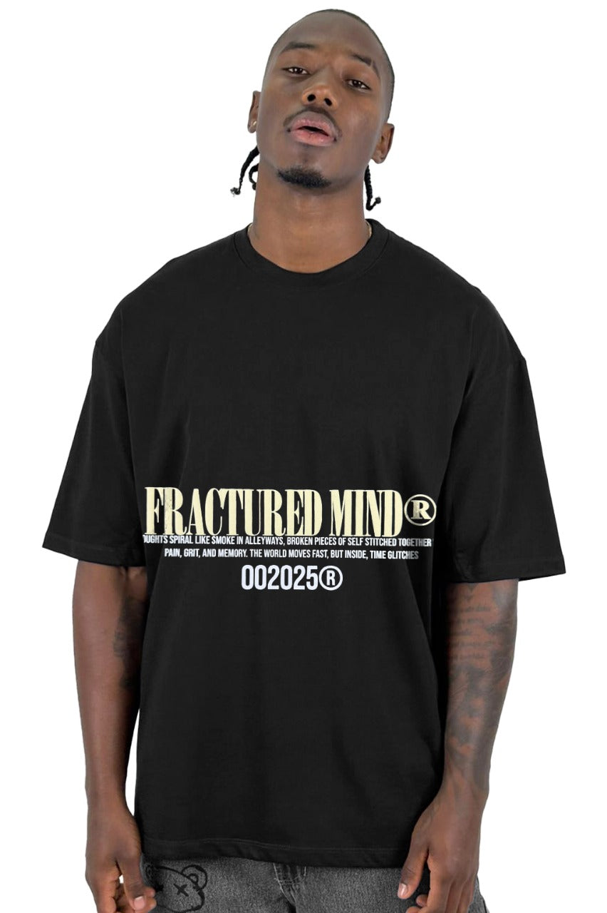 Oversize Negra Fractured Mind Alto Gramaje