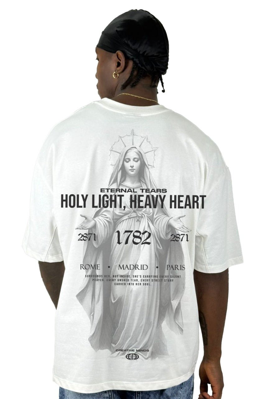 Oversize Blanca Holy Light Heavy Heart Alto Gramaje