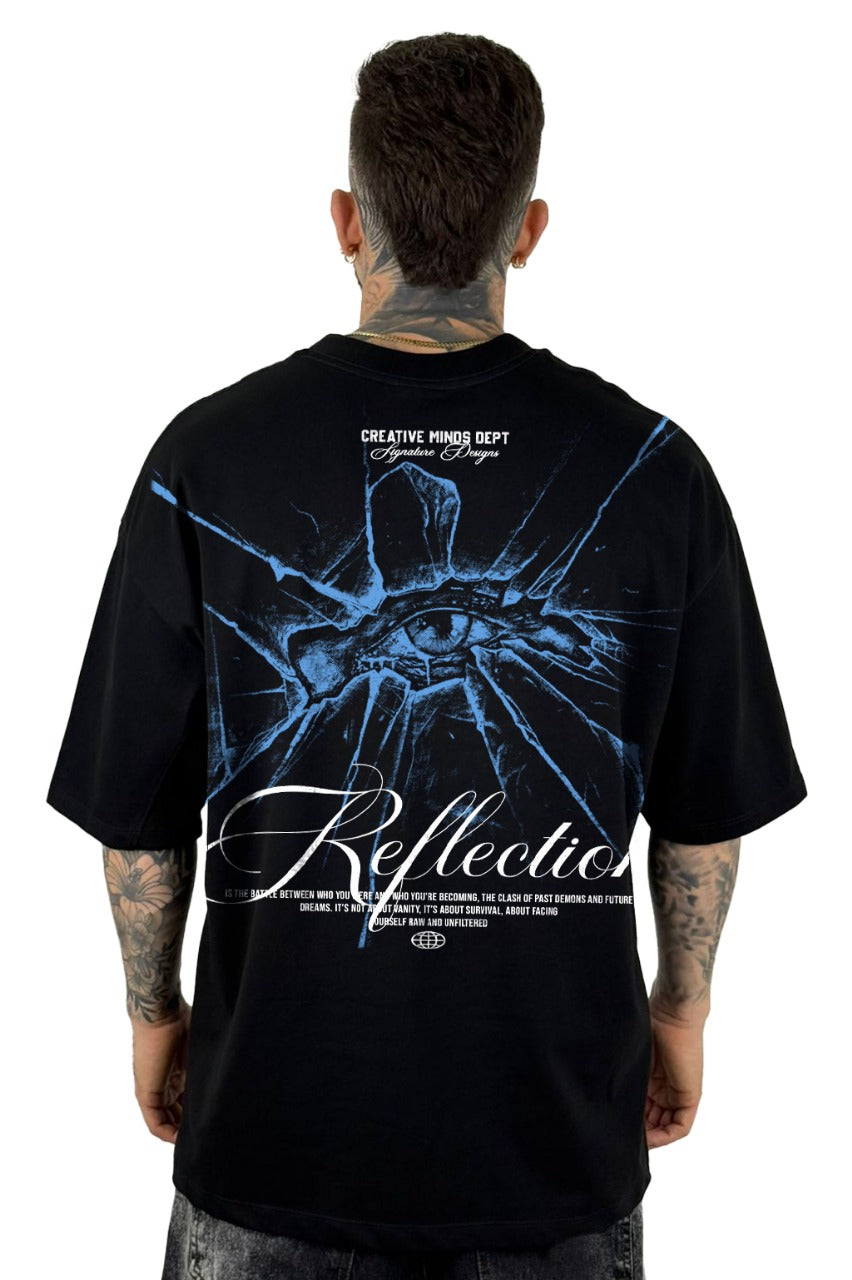 Oversize Negra Reflection Alto Gramaje