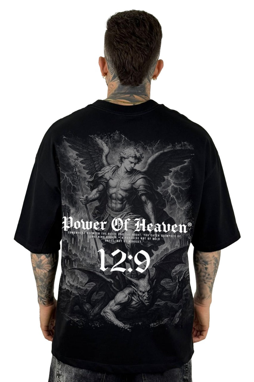 Oversize Negra Power Of Heaven 12:9 Alto Gramaje